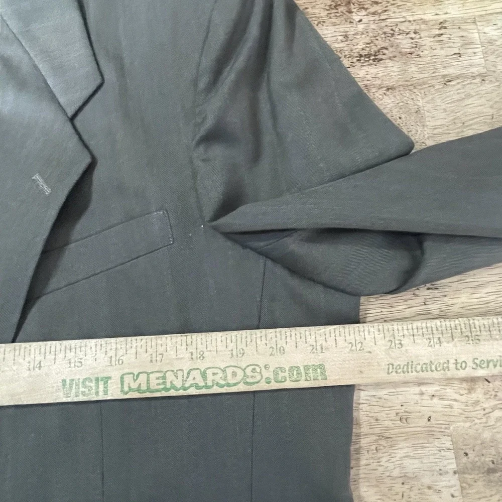 Christian Dior 43L 36x32 Brown Melange‎ Herringbone Stripe Suit